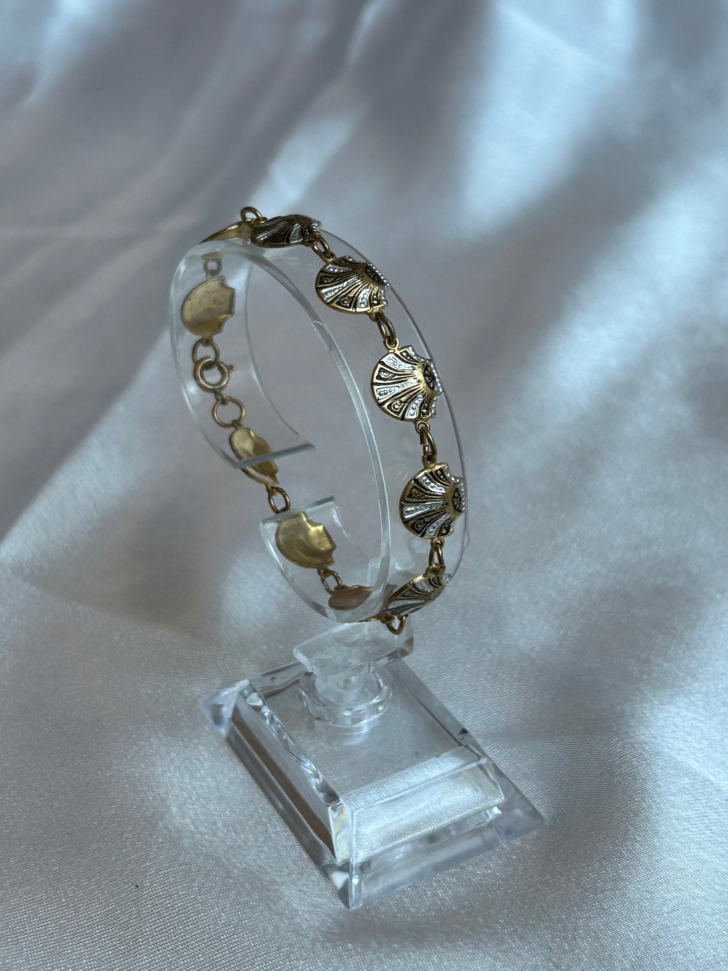 Bracelet vintage en or de Tolède modèle coquillage