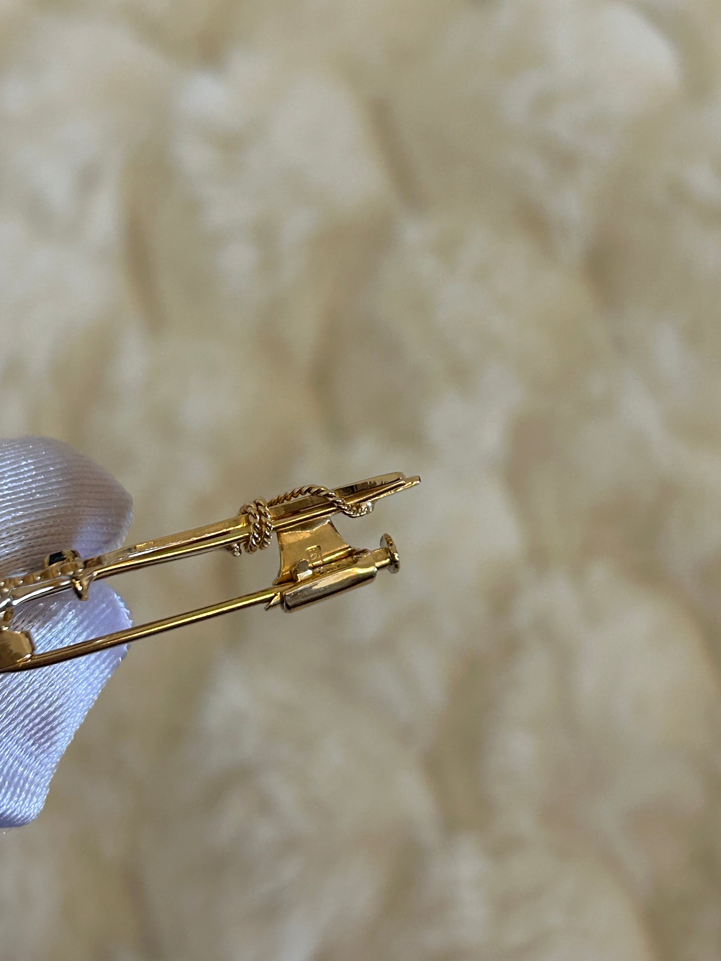 Splendide broche en plaqué or épis de blé