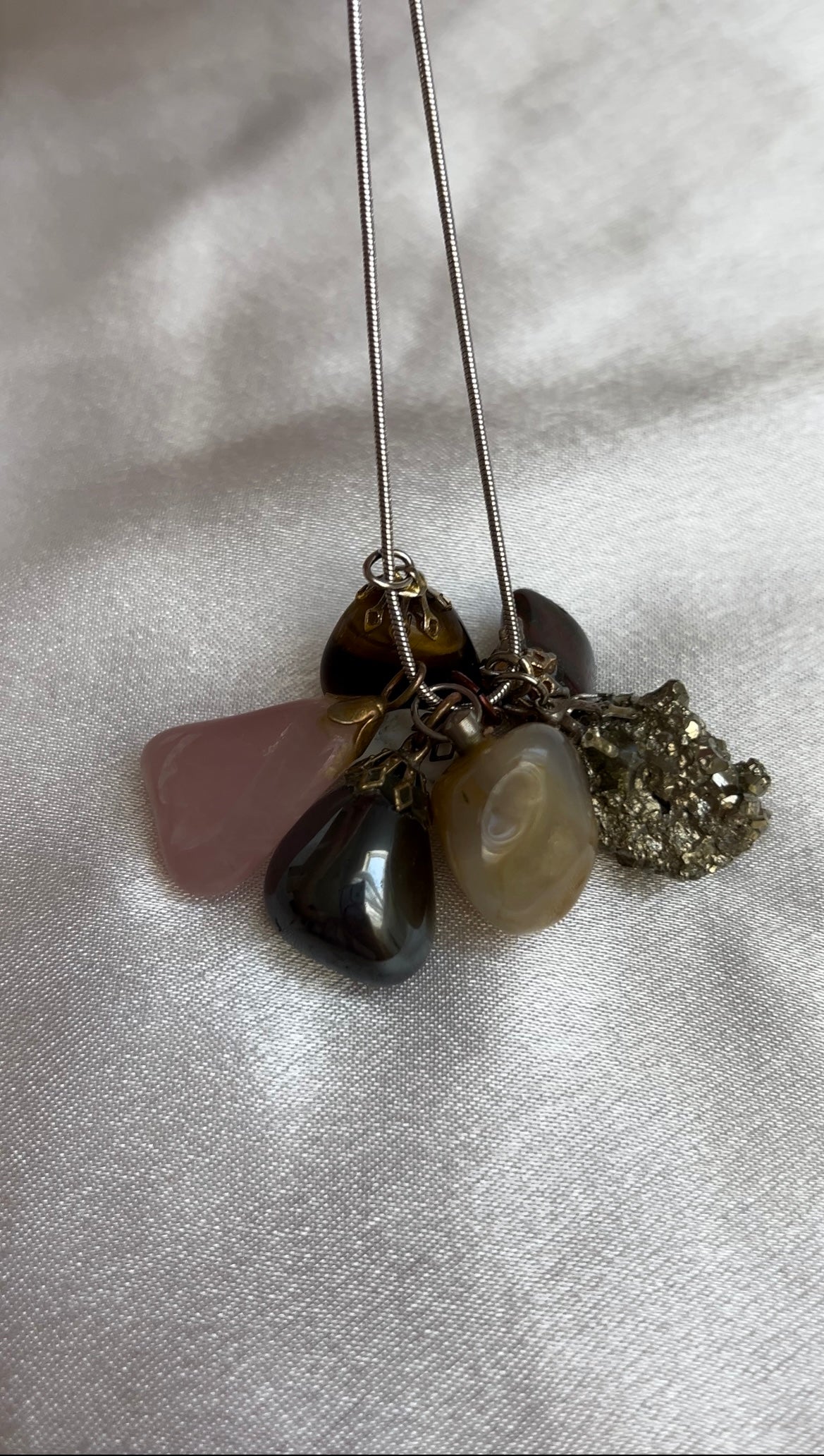 Pendentif pierre vintage au choix