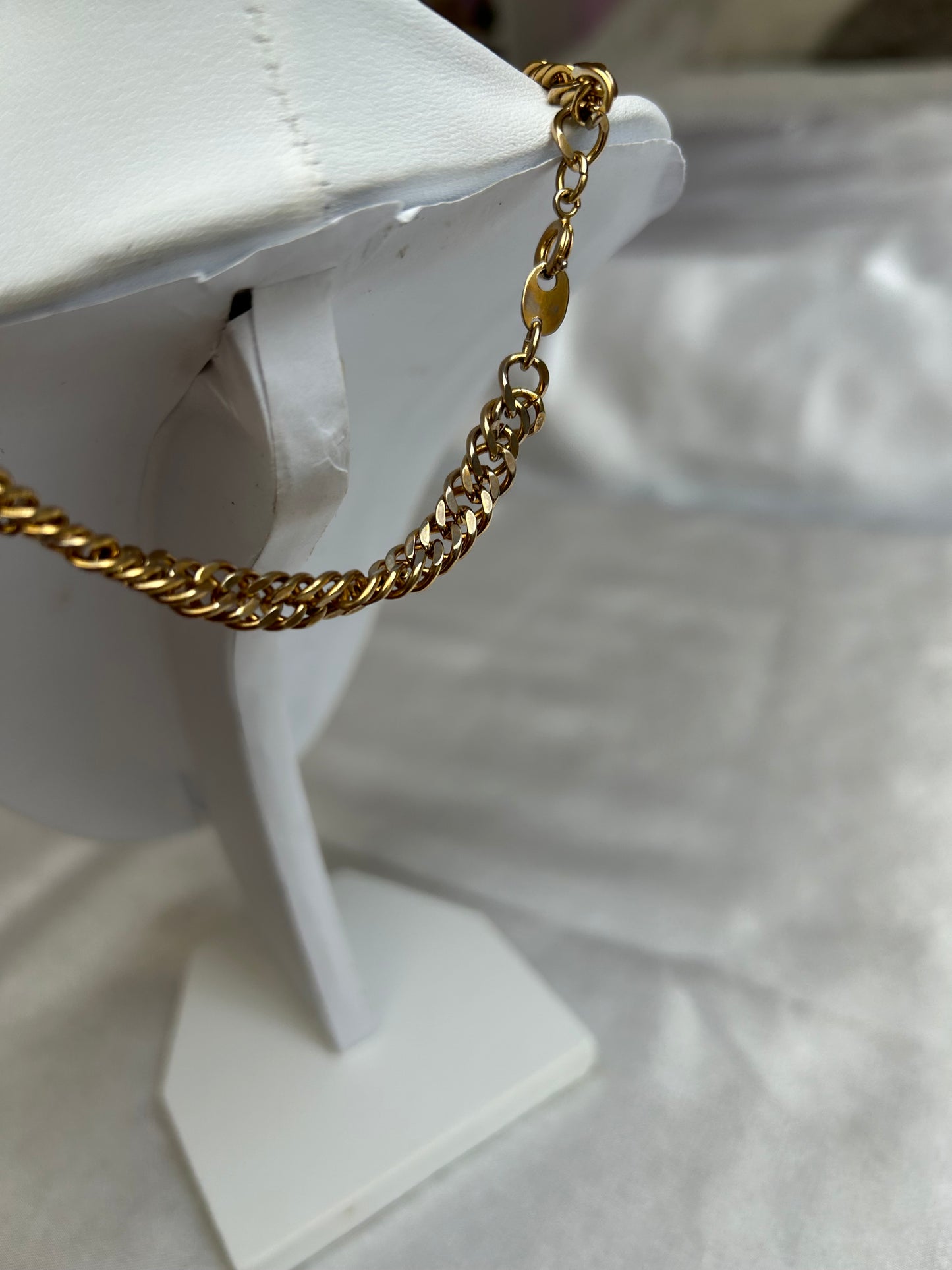 Collier grosses mailles vintages chaîne