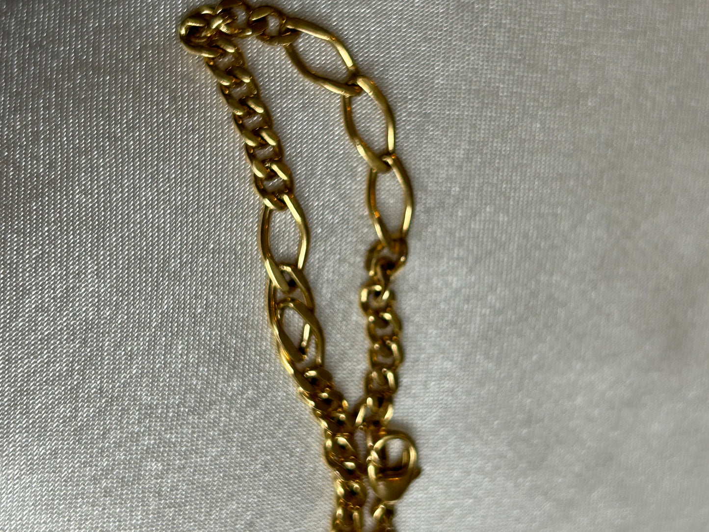 Parure vintage en plaqué or collier et bracelets 3 ovales entrelacées