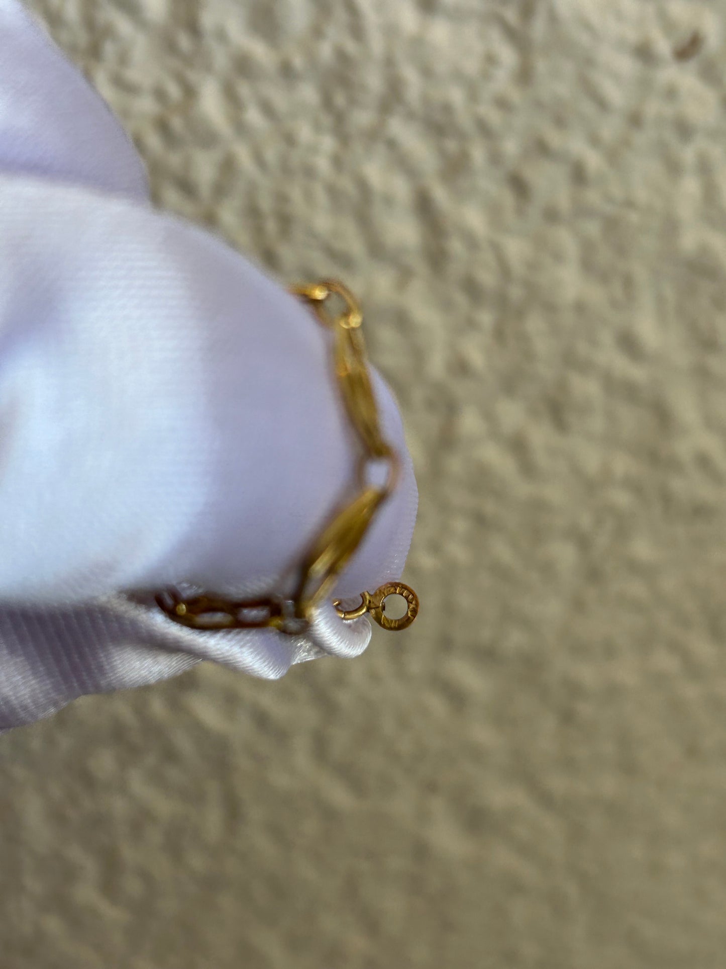 Splendide bracelet en plaqué or mailles ovales