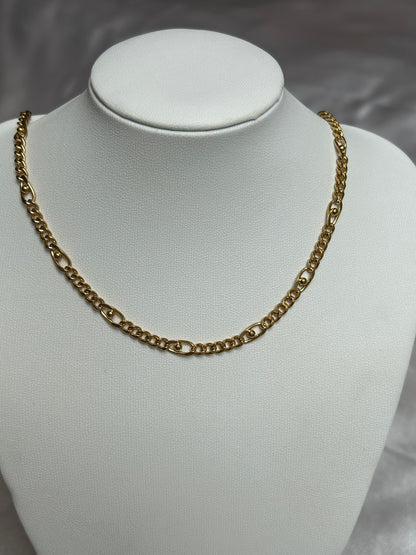 Collier vintage jolies mailles doré plaqué or femme