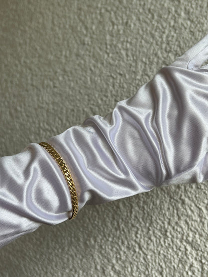 Magnifique bracelet en plaqué or d’occasion maille anglaise