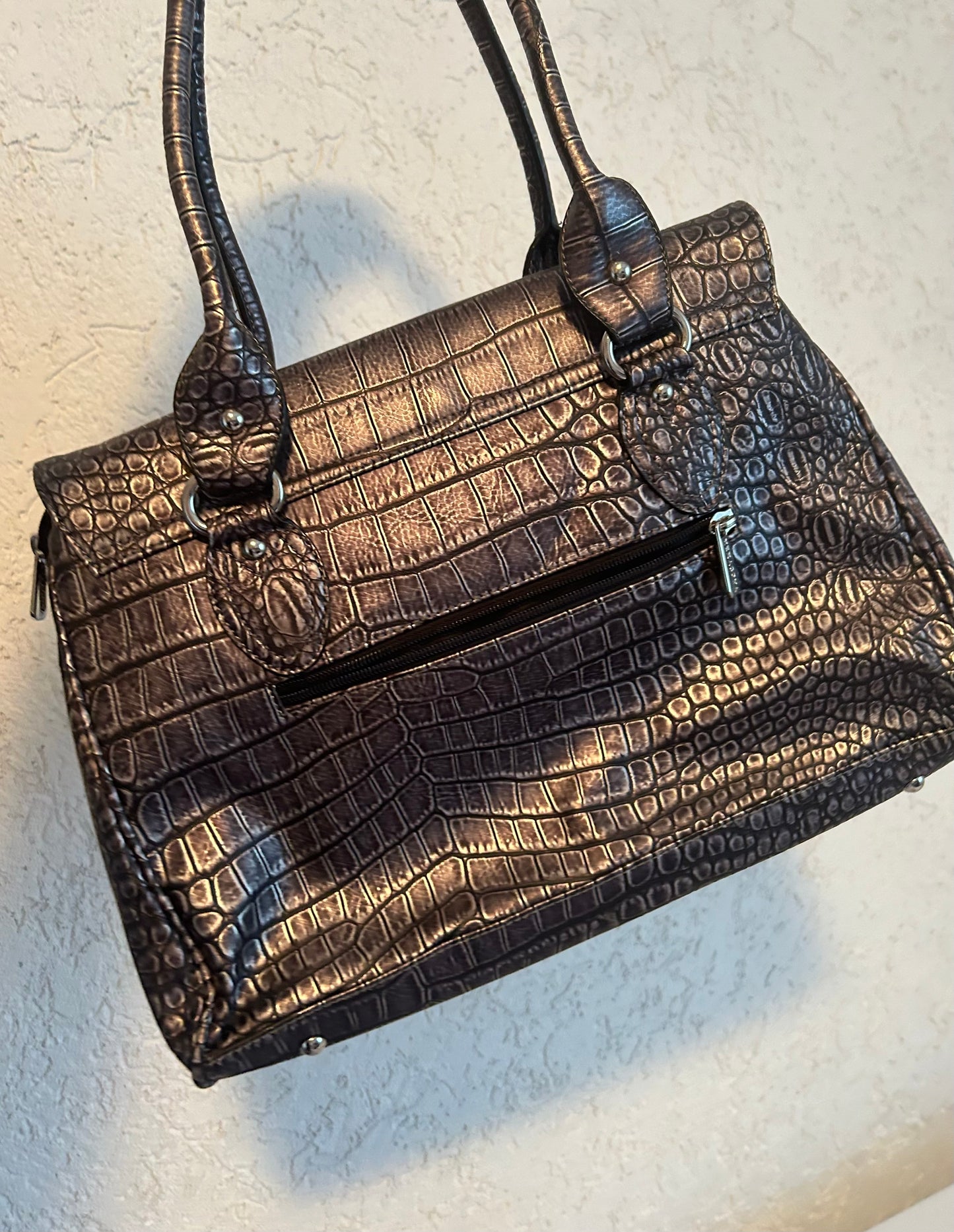 Sac vintage HEXAGONA gris noir femme