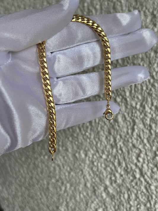 Magnifique bracelet en plaqué or d’occasion maille anglaise