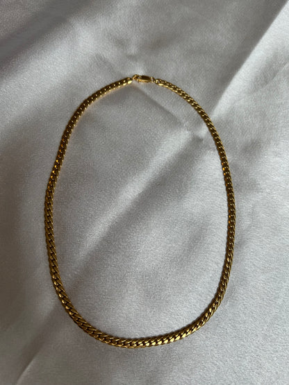 Collier en plaqué or mailles anglaises