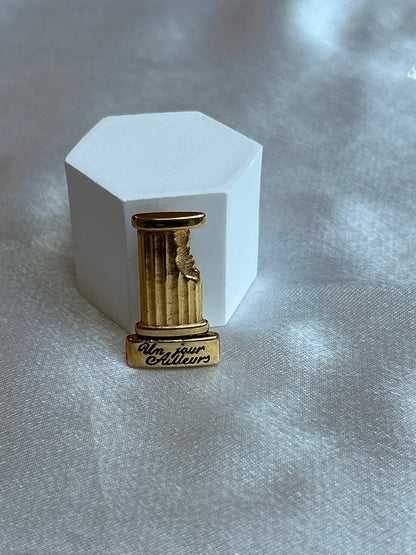 Broche vintage « un jours ailleurs » doré femme
