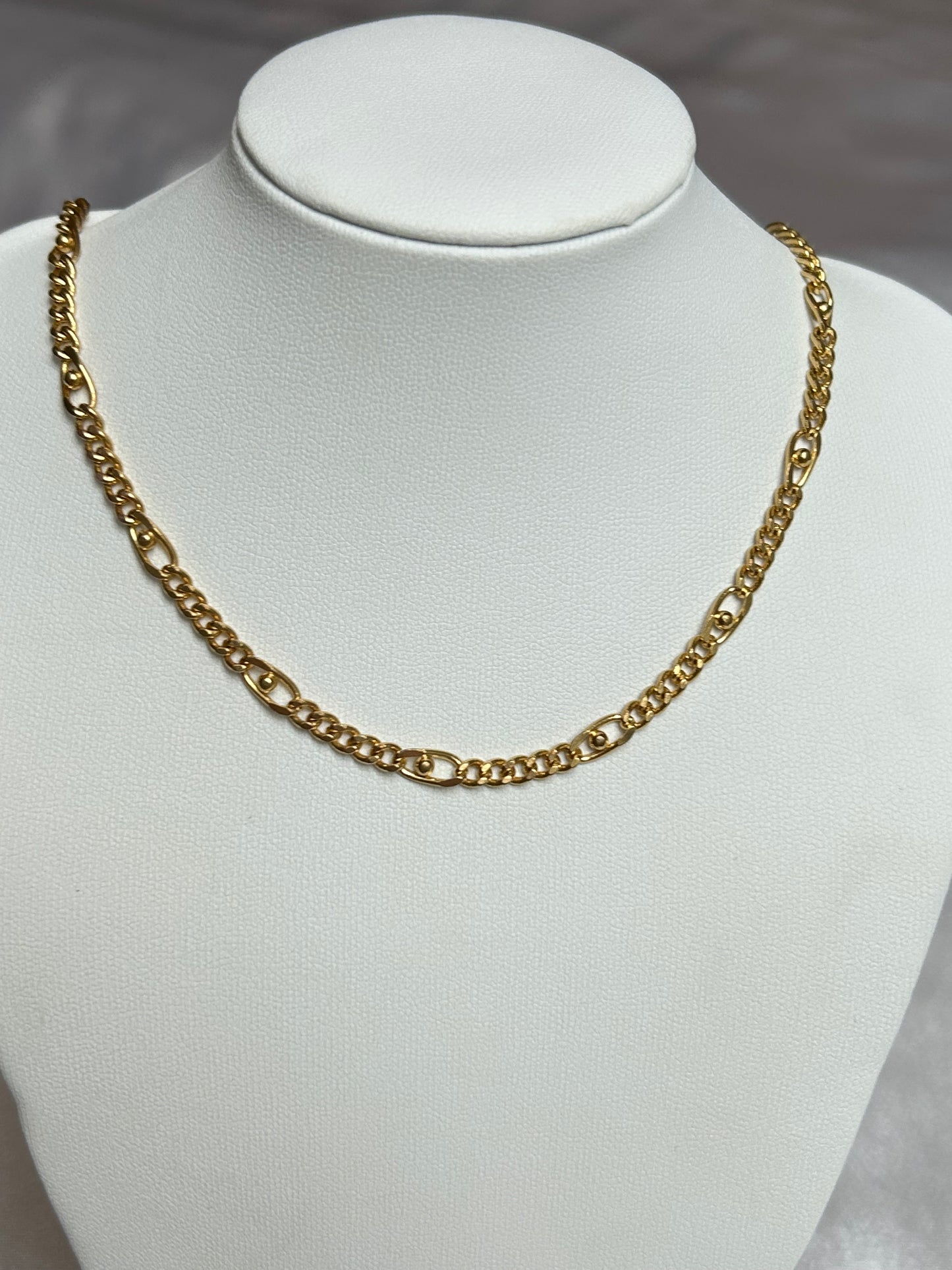 Collier vintage jolies mailles doré plaqué or femme