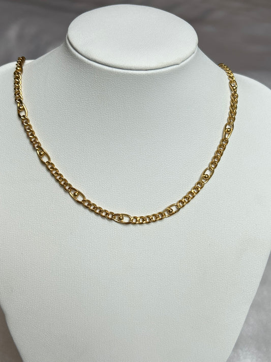 Collier vintage jolies mailles doré plaqué or femme