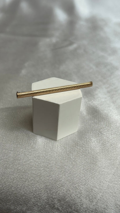 Broche vintage rectangle doré