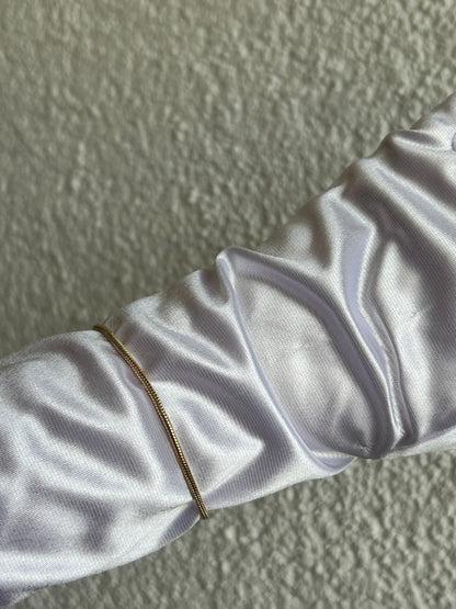 Bracelet en plaqué or maille raffinée