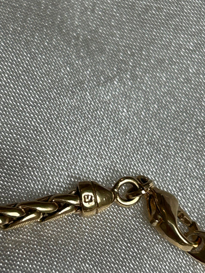 Collier femme plaqué or maille palmier