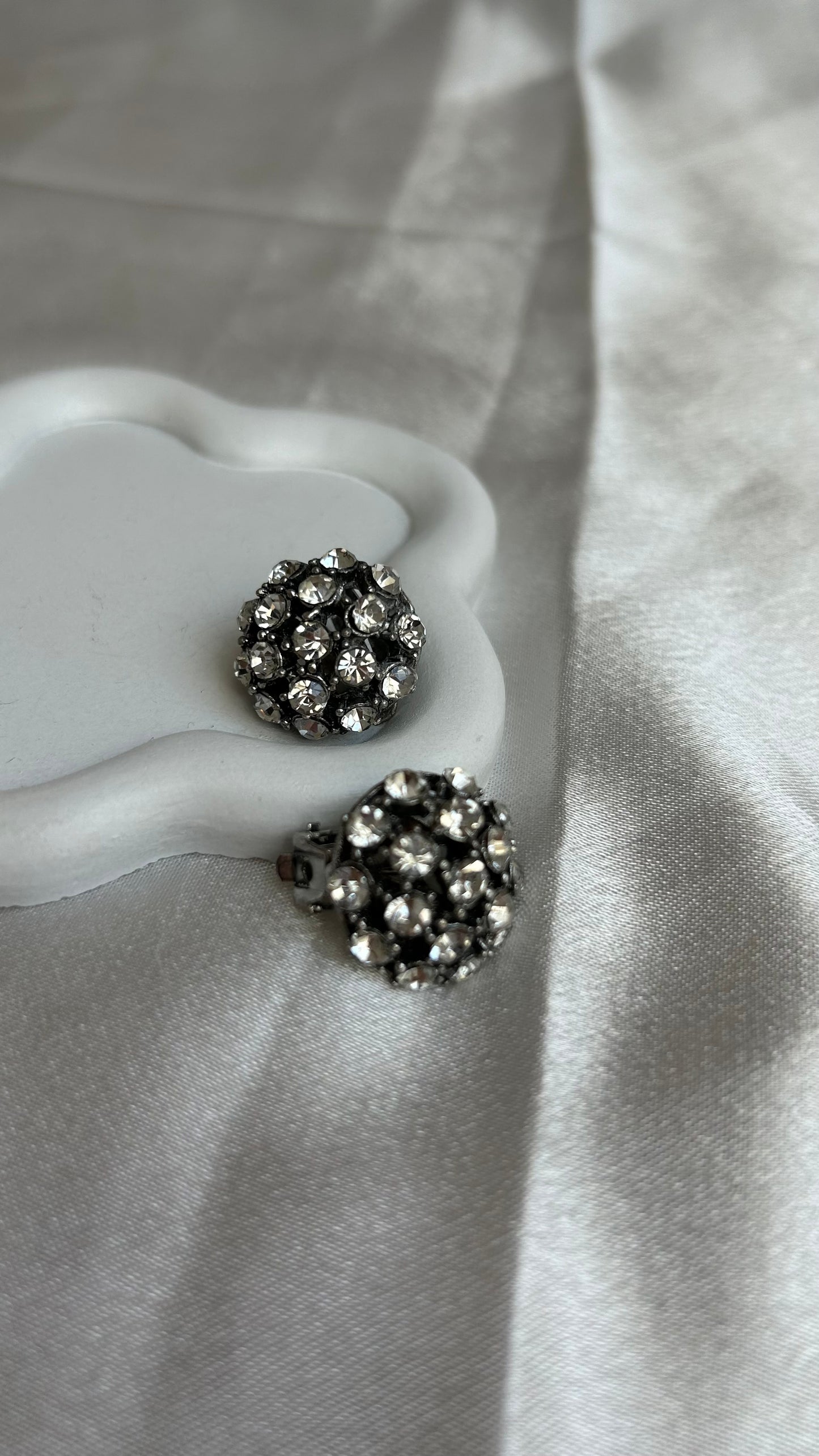 Boucles à clip vintage et strass