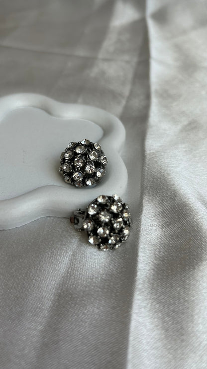 Boucles à clip vintage et strass