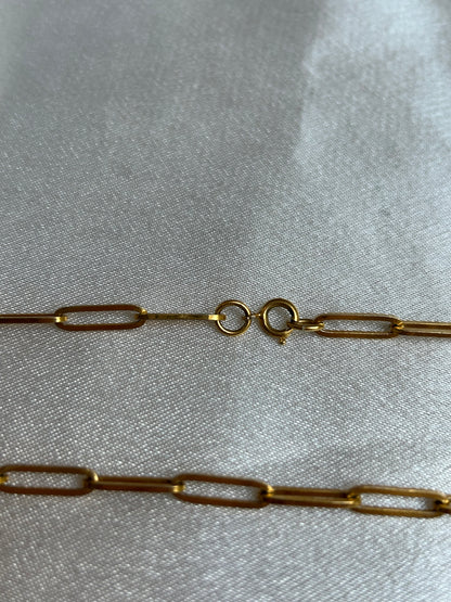 Collier sautoir vintage mailles rectangles doré