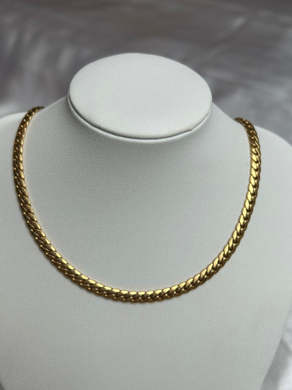 Collier en plaqué or mailles anglaises