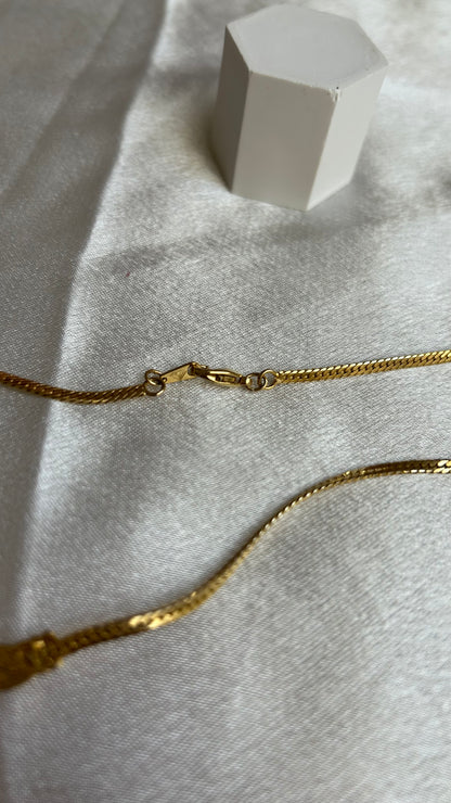 Collier vintage doré et strass