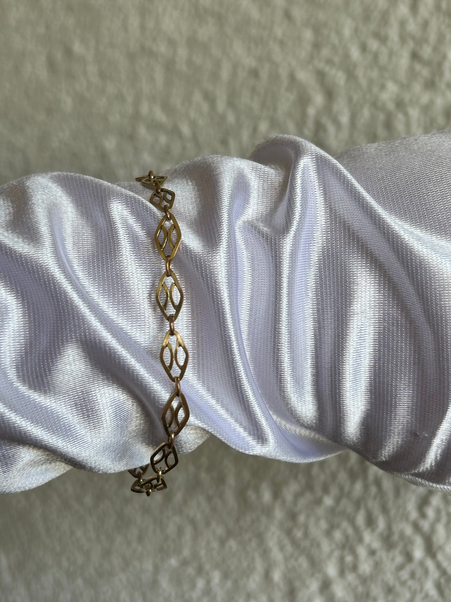 Splendide bracelet en plaqué or mailles ovales