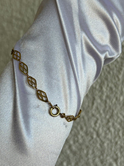 Splendide bracelet en plaqué or mailles ovales