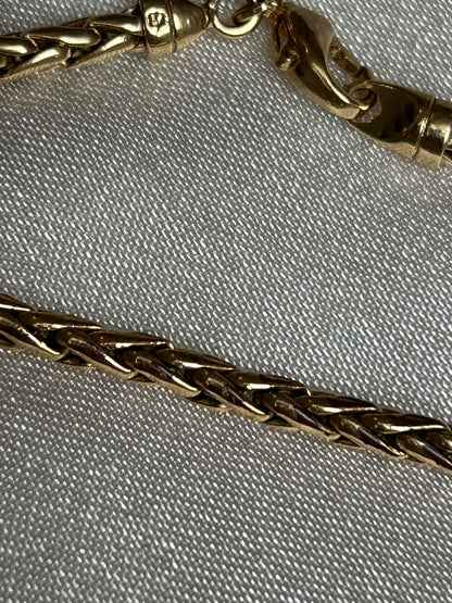 Collier femme plaqué or maille palmier