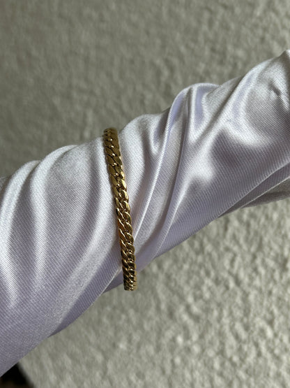 Magnifique bracelet en plaqué or d’occasion maille anglaise