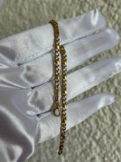 Bracelet en plaqué or maille atypique doré