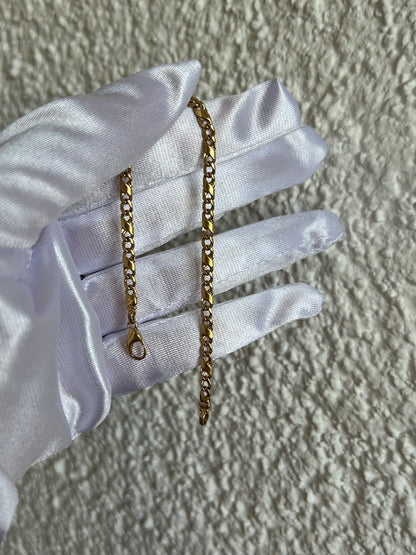 Bracelet en plaqué or maille atypique doré