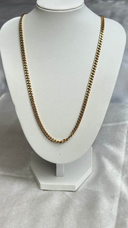 Jolie collier chaîne vintage doré belles mailles