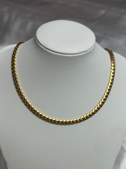 Collier en plaqué or mailles anglaises