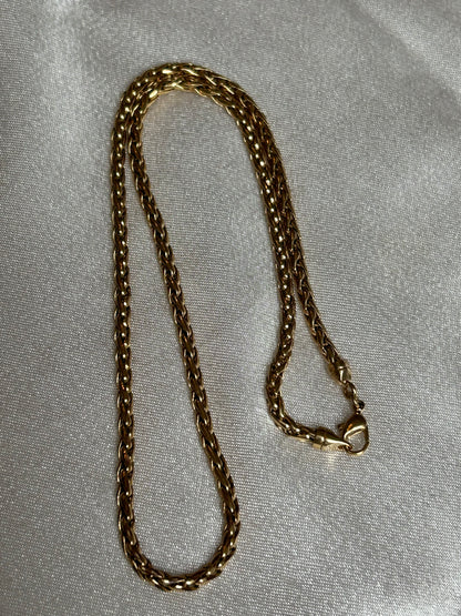 Collier femme plaqué or maille palmier