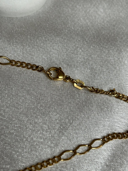 Collier en plaqué or mailles ovales entrelacées