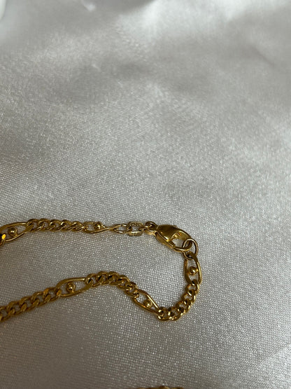 Collier vintage jolies mailles doré plaqué or femme