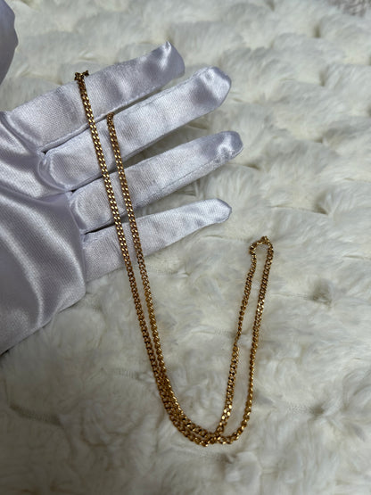 Jolie chaîne vintage en plaqué or femme