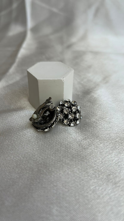 Boucles à clip vintage et strass