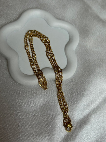 Collier vintage jolies mailles doré plaqué or femme