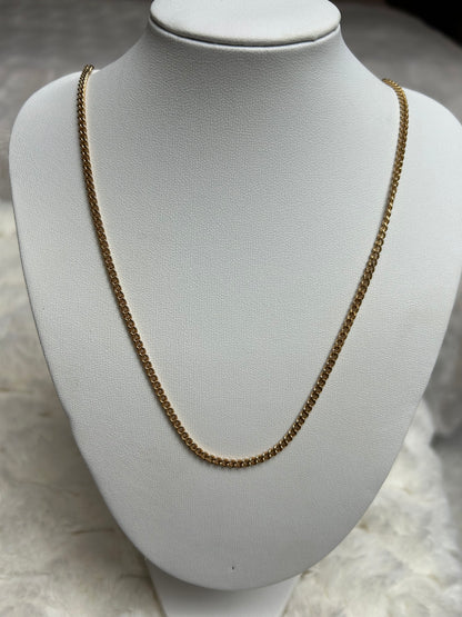 Jolie chaîne vintage en plaqué or femme