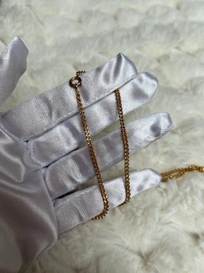 Jolie chaîne vintage en plaqué or femme