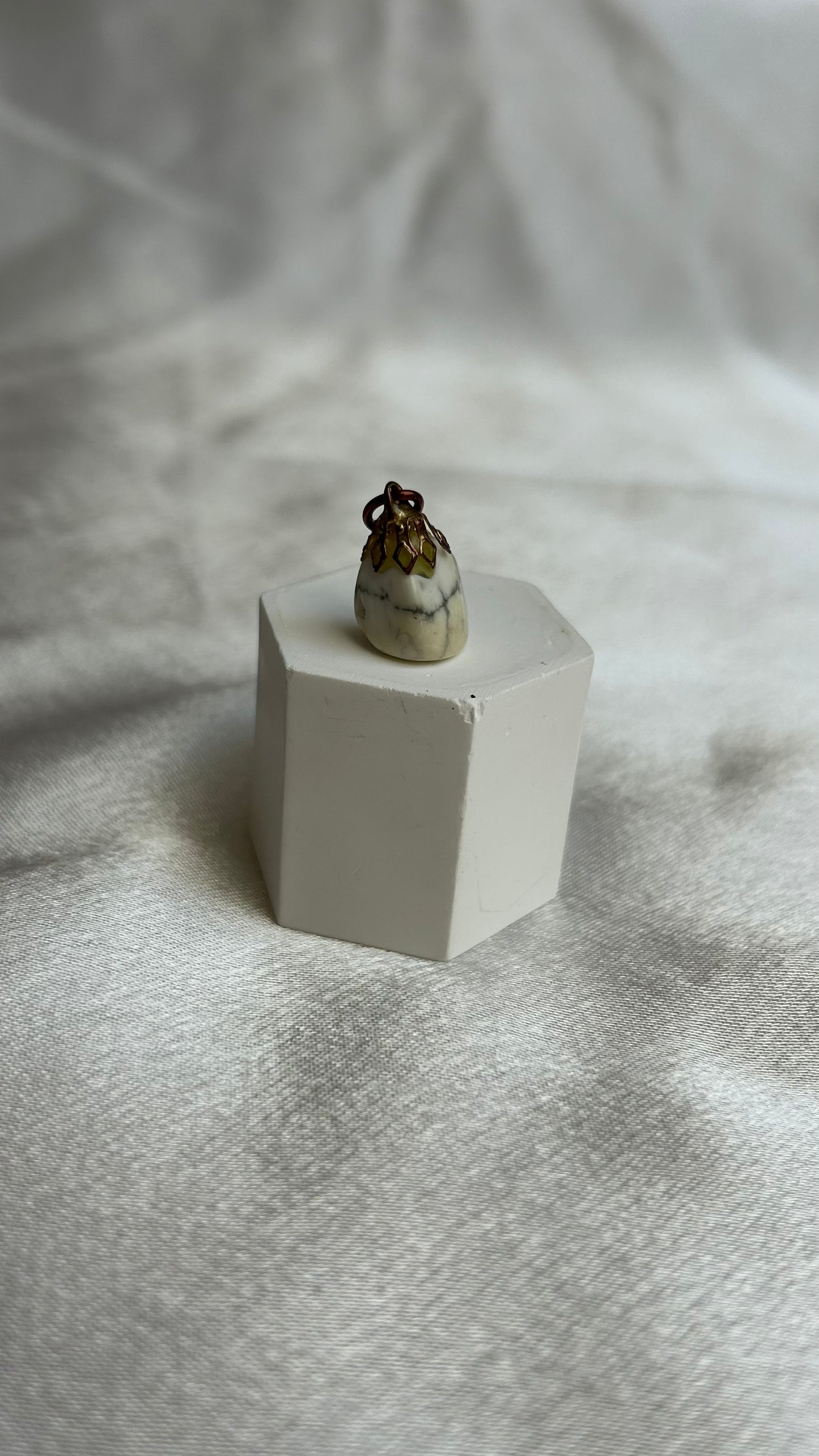 Pendentif pierre vintage au choix