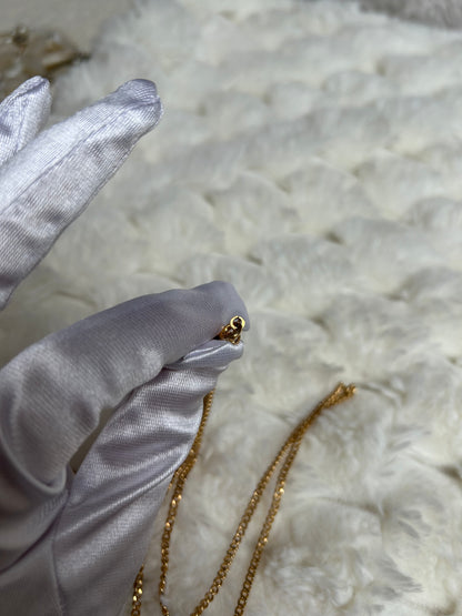 Jolie chaîne vintage en plaqué or femme