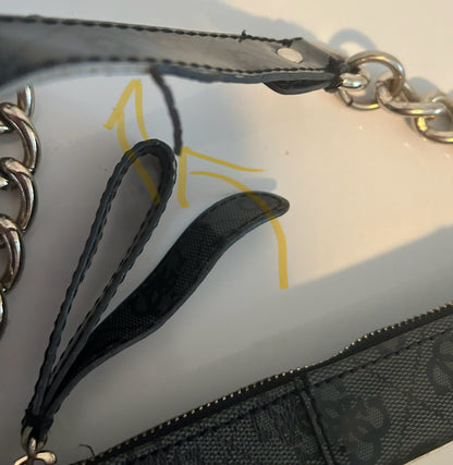 Sac vintage GUESS noir gris et argenté