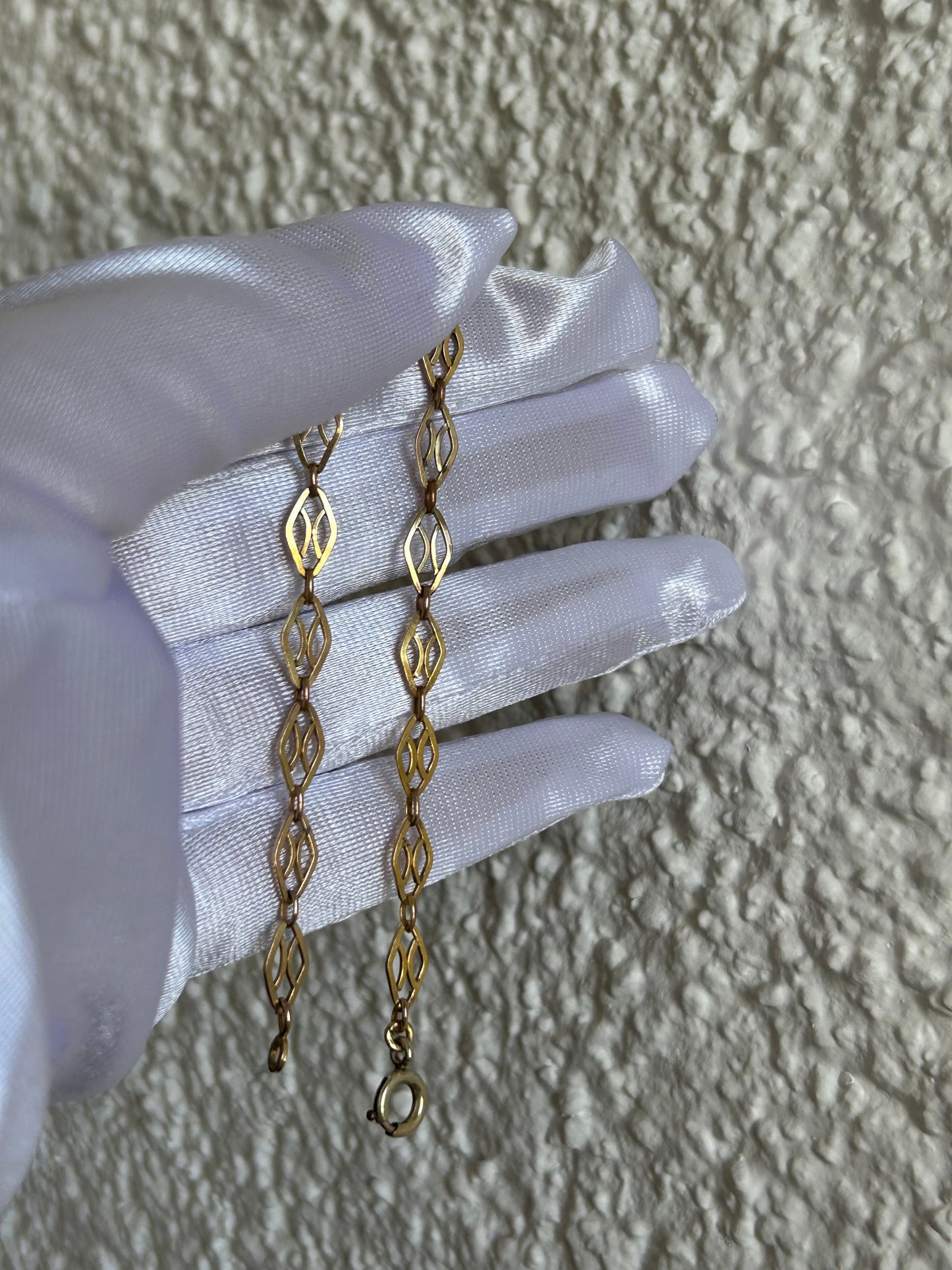 Splendide bracelet en plaqué or mailles ovales