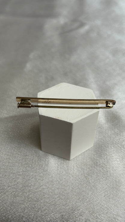 Broche vintage rectangle doré