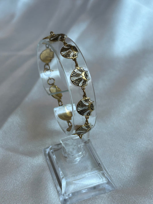 Bracelet vintage en or de Tolède modèle coquillage