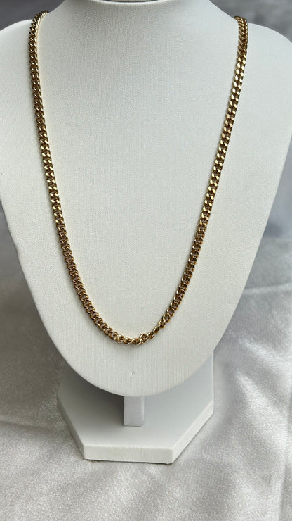 Jolie collier chaîne vintage doré belles mailles