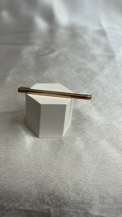 Broche vintage rectangle doré