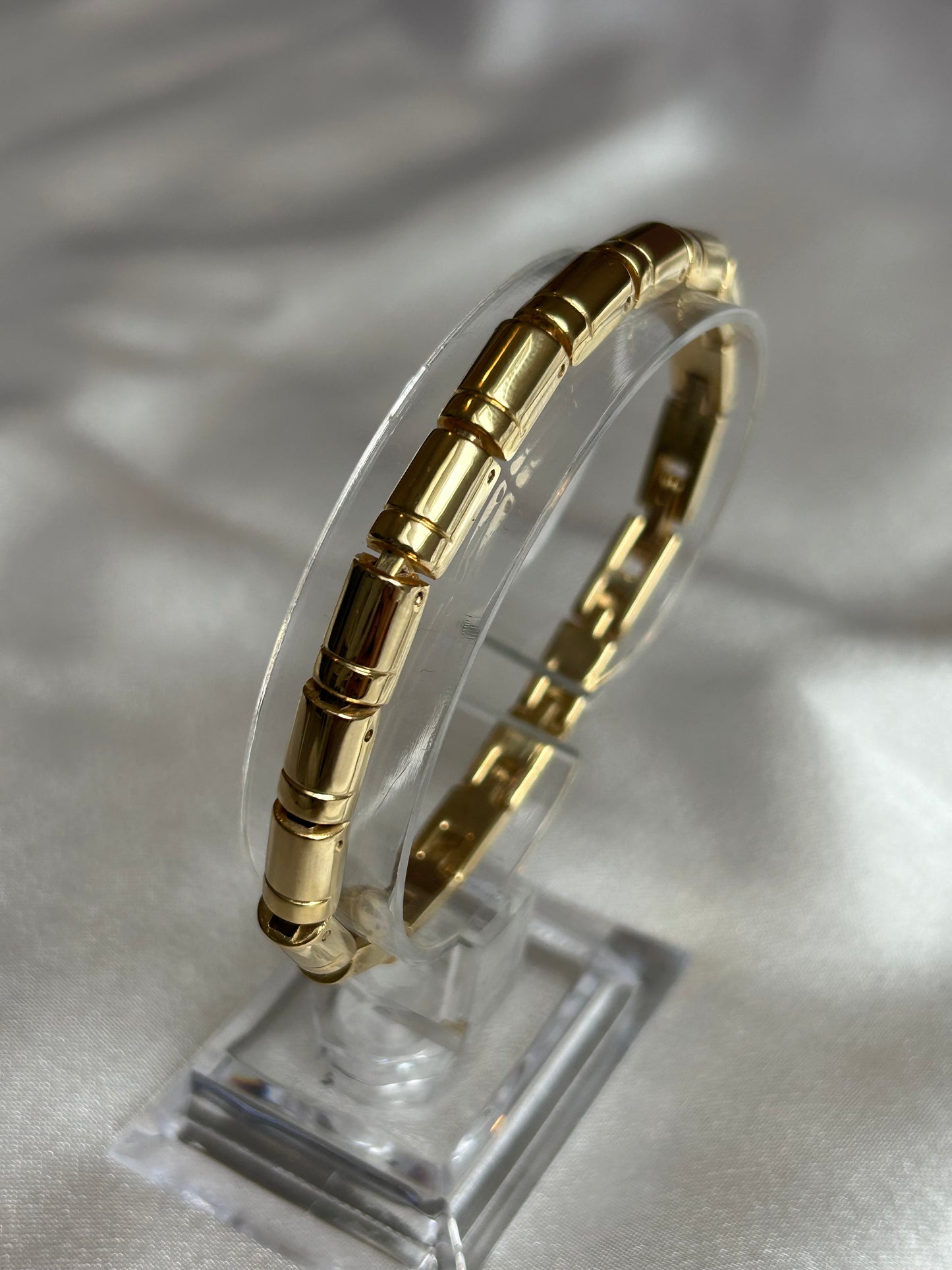 Bracelet doré petit rectangles femme