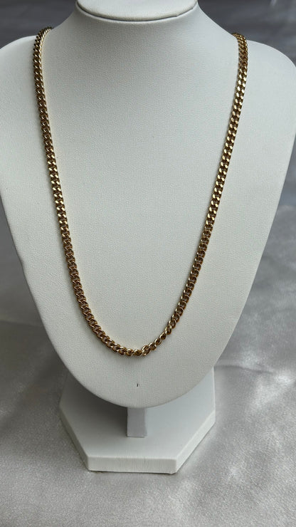 Jolie collier chaîne vintage doré belles mailles