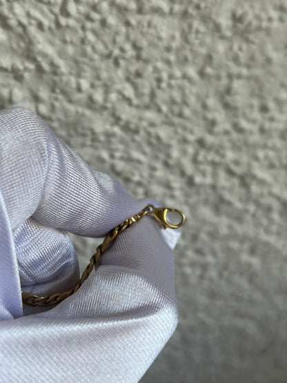 Bracelet en plaqué or maille atypique doré