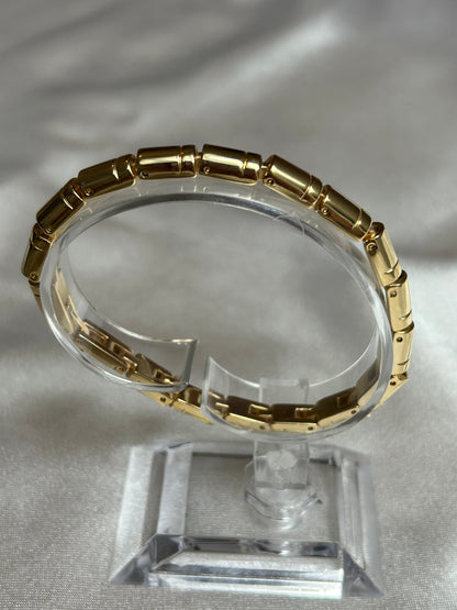 Bracelet doré petit rectangles femme